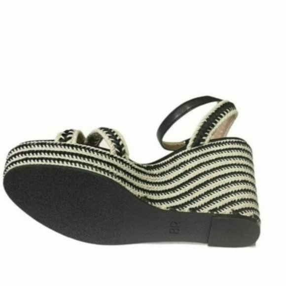 BP. Gabby Woven Wedge Sandal - Black - Picture 4 of 8